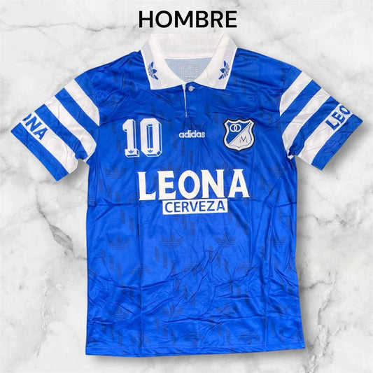 Camiseta Retro Oficial Millonarios 90s – Edición Limitada Hombre