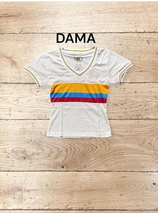 Camiseta Retro Selección Colombia Centenario - Dama